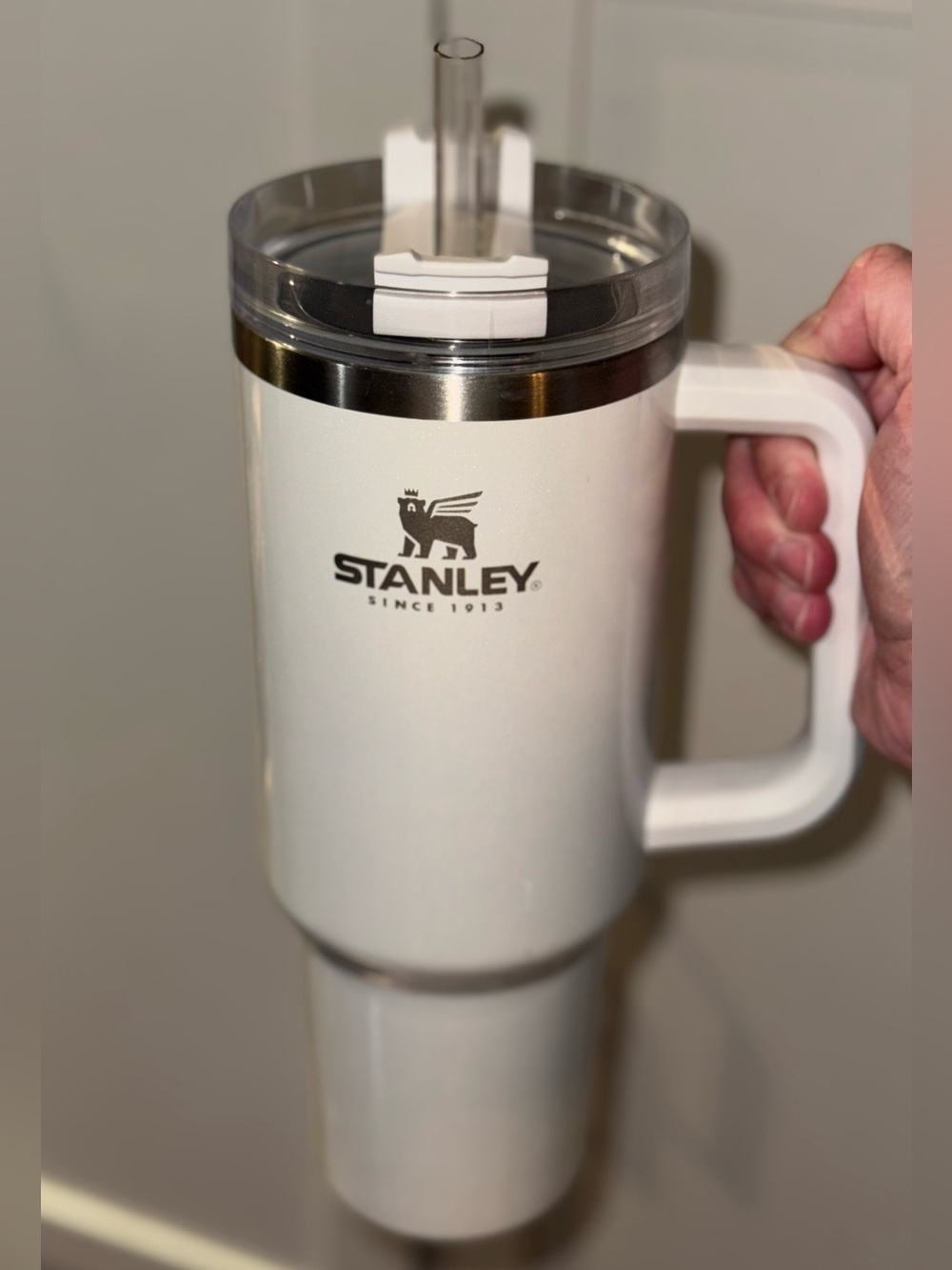 RARE Stanley 1st GEN OG White 40 oz Adventure Quencher Stainless Steel Tumbler - Picture 2 of 7